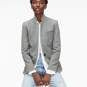 J. Crew Grey Women Blazer, Standing Collar